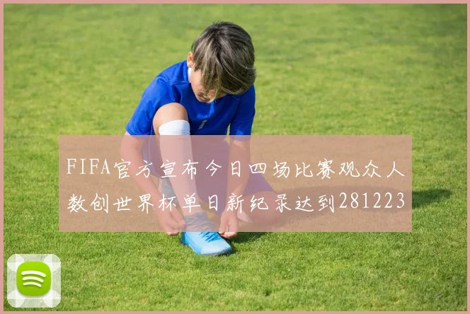 FIFA官方宣布今日四场比赛观众人数创世界杯单日新纪录达到281223人